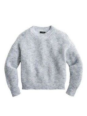 J. Crew Light Blue Cotton Blend Marled Crewneck Sweater. Size Small